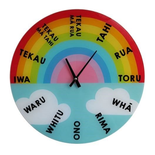 Moana Road Te Reo Rainbow Clock