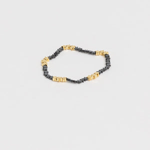 Stella Gemma Hermatite/Gold Stars Bracelet SGBR
