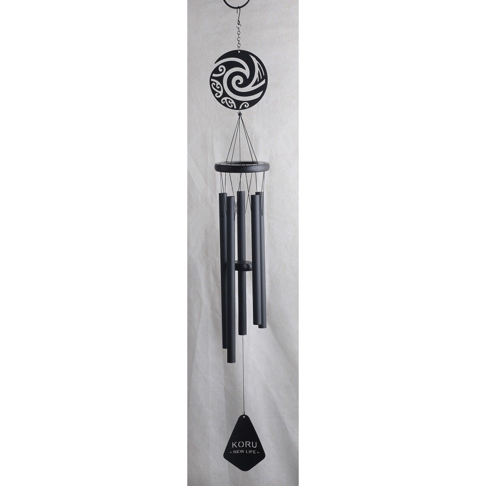 Koru Kiwiana Wind Chime '' Black