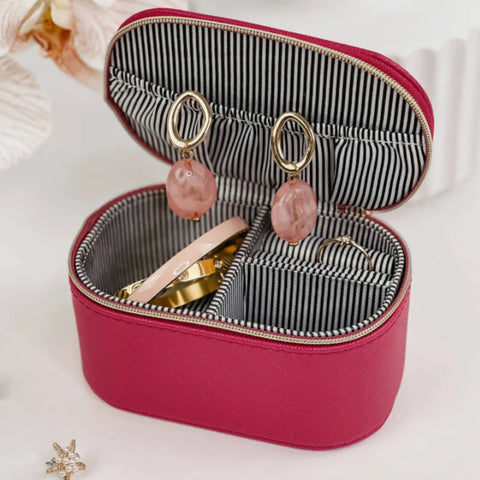 Louhenhide Olive Raspberry Jewellery Box