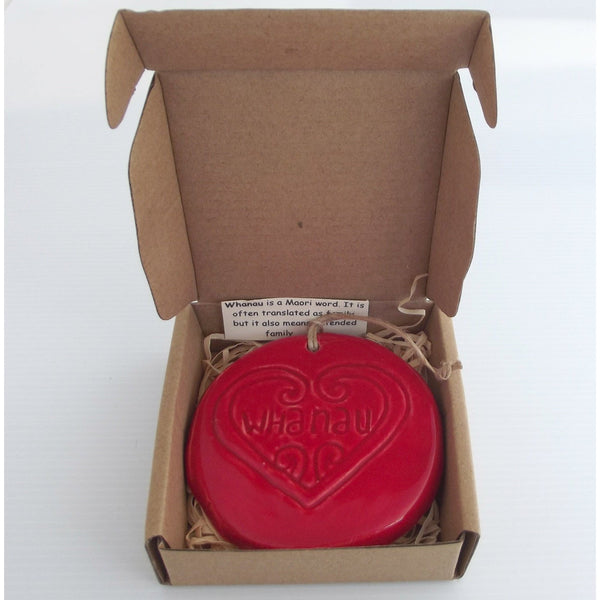 Red Whanau Circle Hasina Art Plaque