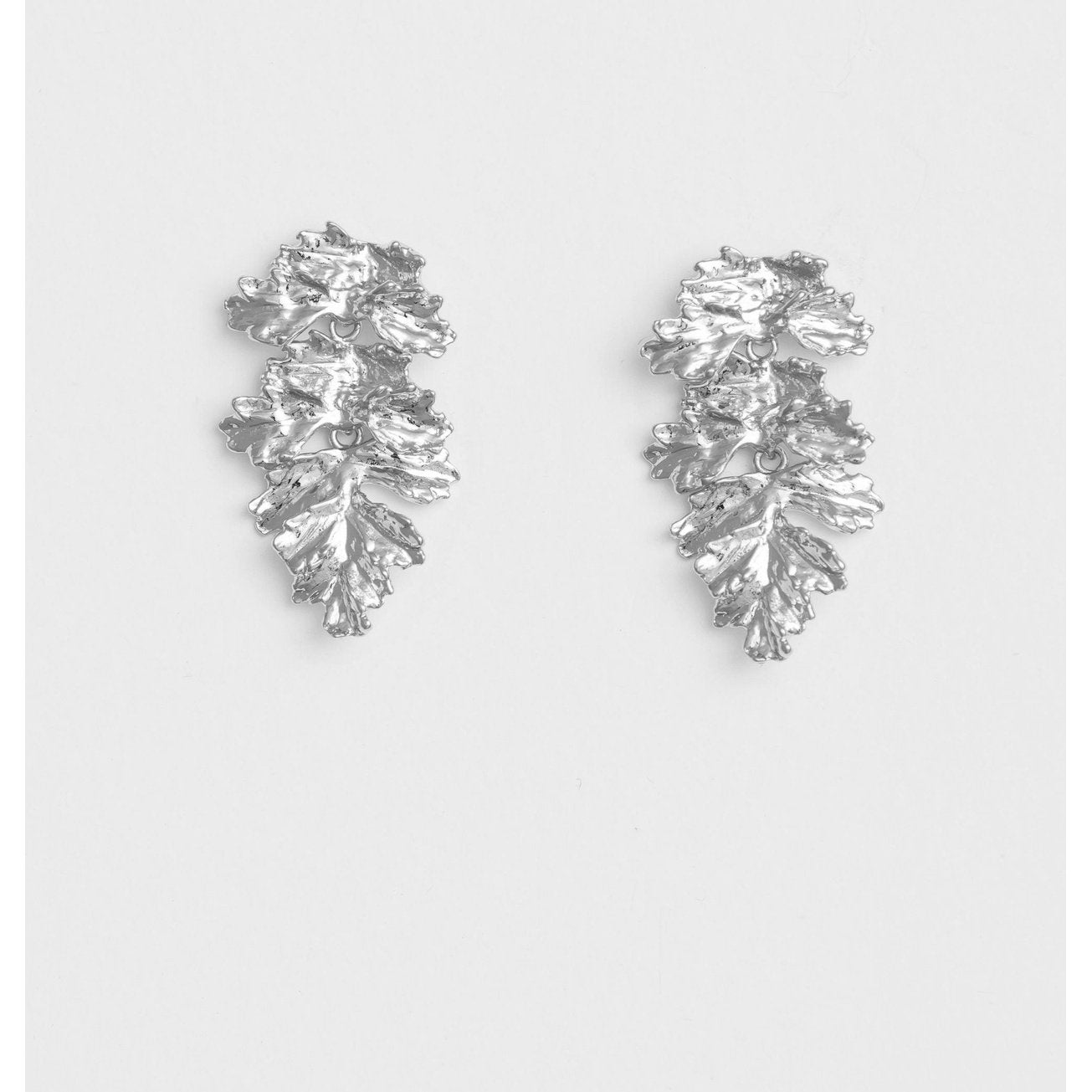 Stella Gemma Leaf Nugget Earrings SGE